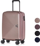 ©TROLLEYZ - Ibiza No.3 - Trolley - 55cm avec serrure TSA - Roues doubles - Spinners 360° - 100% ABS - Bagage à main en Cosmopolitan Pink
