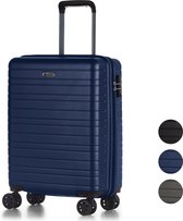 ©TROLLEYZ - Amsterdam No.9 - Trolley - 55cm met TSA slot - Dubbele wielen - 360° spinners - 100% ABS - Handbagage koffer in Ocean Blue