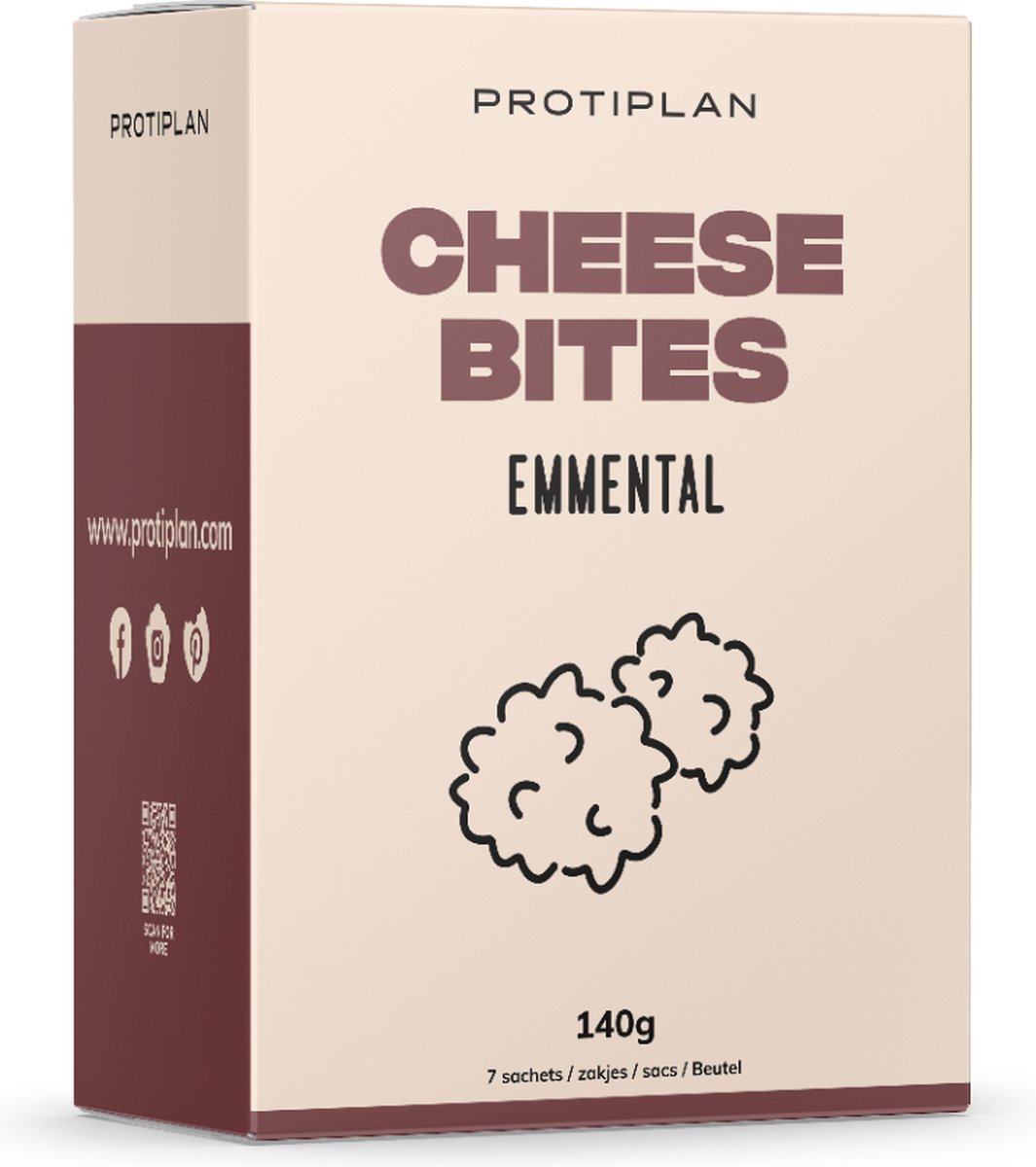 Goedkoopste Protiplan | Cheese Bites | Emmentaler Kaas | 7 x 20 gram | Low carb snack | Snel afvallen zonder hongergevoel!