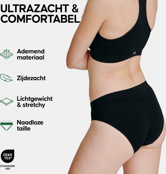 DANISH ENDURANCE Sous-vêtements en Cellulose de Bamboe - pour Femme - Zwart- M/L