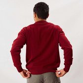 Osborne Knitwear Trui met ronde hals - Sweater heren in Lamswol - Pullover Heren - Carmine - XL
