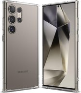 Ringke Fusion | Hoesje Geschikt voor Samsung Galaxy S24 Ultra | Back Cover met Antikrascoating | Militaire Standaard | Matte Transparant