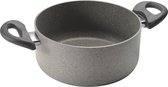 Granitium braadpan met 2 handgrepen, grijs, diameter 20 cm