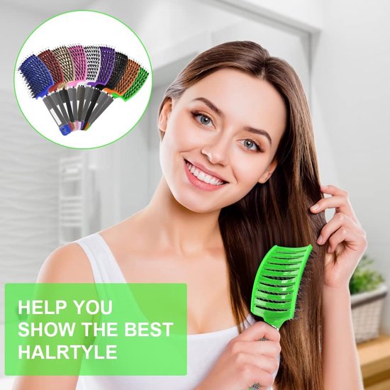 Lot De 2 Brosses à Cheveux Poils De Sanglier - Pour Homme Et Femme - THINTON Neuf