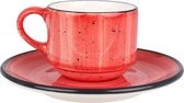 Bonna Aura Passion - Tasses à Café et soucoupe - 80 cc - Porcelaine - lot de 6