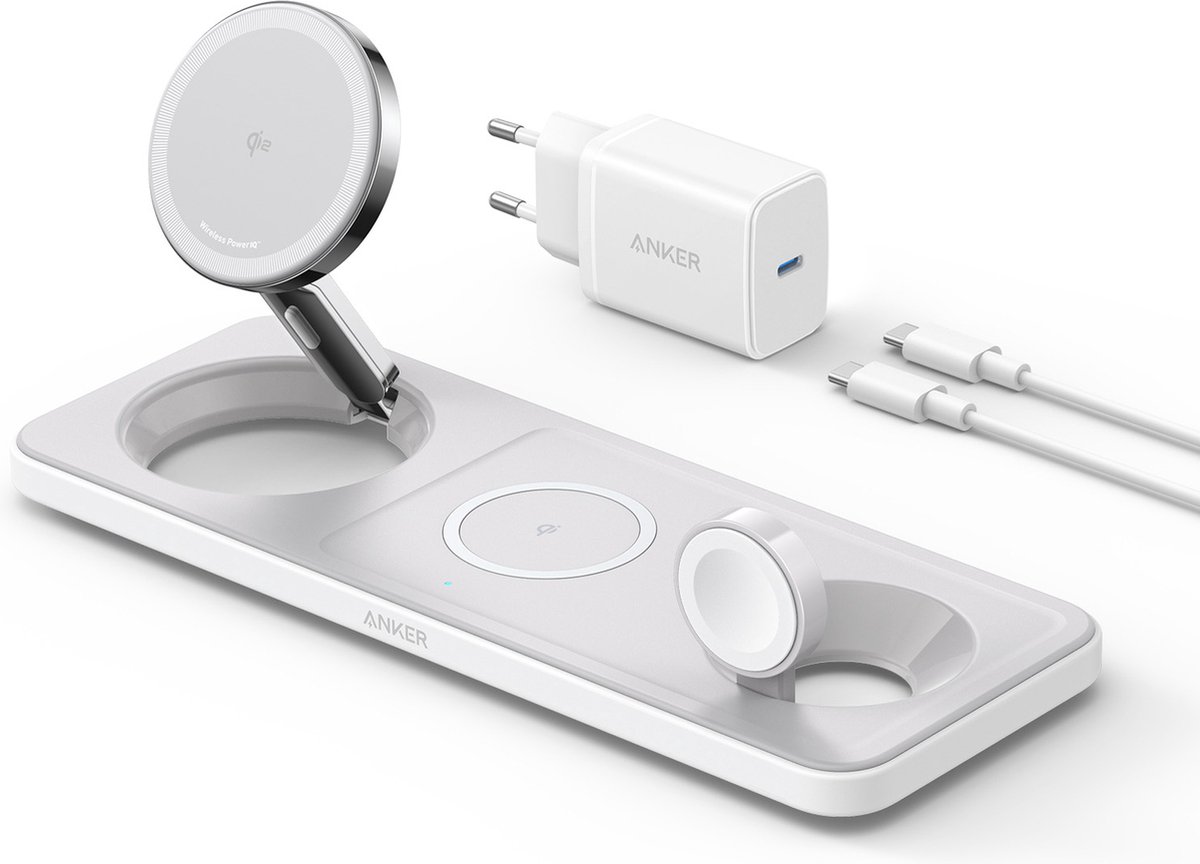 Anker MagGo-1 universele witte USB draadloze snellader voor binnen