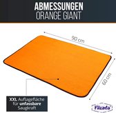1X Orange Giant XXL (60 x 90 cm) - auto-microvezeldoek die lakvriendelijk is - ongelooflijke zuigkracht en pluisvrij dankzij extreem zachte microvezel - autopoetsdoeken voor professionele autoverzorging