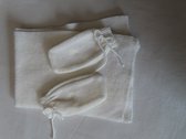 Sjaal + handschoentjes - Unie - Effen wit - 0 a 12 maand - 15 cm 90cm