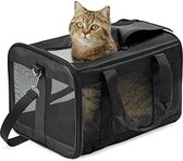 Kattendrager, Hondendrager voor Katten/Katten/Honden, Zachte Drager en Airline Pet Travel Bag, Standaard Compliant, (M)