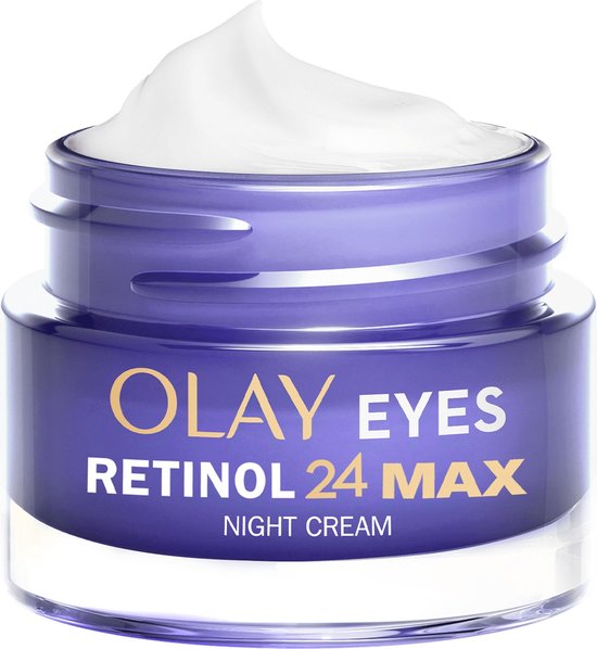 Olay Retinol 24 MAX* Nacht Oogcrème - Voor Donkere Kringen - Maakt Glad-Vernieuwt - MAX* Hydratatie - 15ml