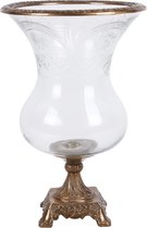 Vase En Cristal Nachtmann Minerva Gold Sur Pied - Transparent/or - 31.5 Cm
