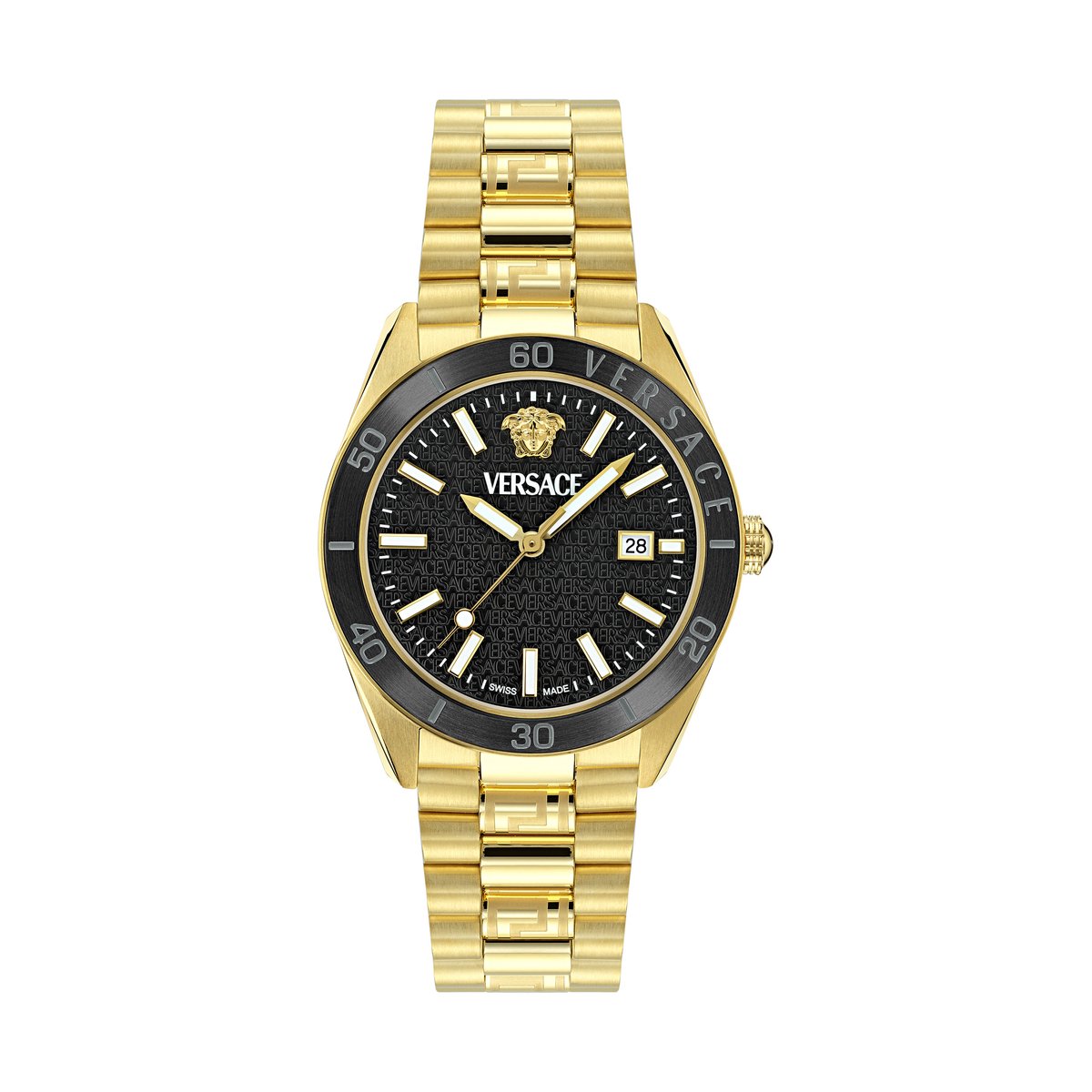 Versace V-Dome VE8E00624 Horloge - Staal - Goudkleurig - Ø 42 mm