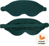 Luxe 3D Slaapmasker met oordopjes - 100% Licht blokkerend - Beter in slaap vallen - Verstelbaar - Oogmasker - Ideaal voor Reizen - Groen