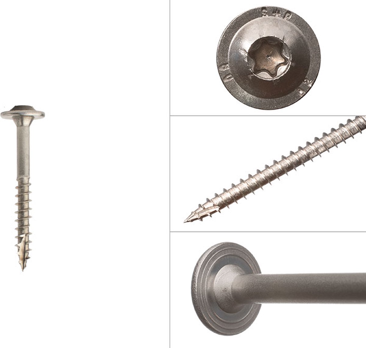 Wovar Tellerkopschroeven RVS A2 6.0 x 50 mm Torx | Doos 100 Stuks