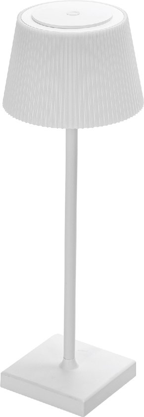 Tafellamp op Oplaadbare Batterijen - Igia - Draadloos Bureaulamp - Dimbaar - Aanpasbare Lichtkleur - Touch Bediening - USB - Wit