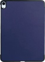 Just in Case Bookcase hoesje geschikt voor iPad Air 11 inch (M2) - Effen Donkerblauw - Kunstleer