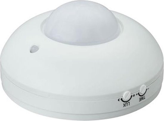 SEBSON® 2x Bewegingsmelder Inbouw Binnen, LED geschikt, Detectiebereik 6m/ 360°, Plafondmontage, regelbare Infrarood Sensor
