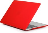 Macbook Pro 15,4 Inch (2016 / 2017 / 2018) Premium bescherming matte hard case cover laptop hoes hardshell + dust plugs |Rood / Red |TrendParts|(A1707 / A1990)