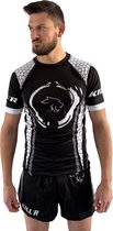 Rashguard - Chemise MMA - Vêtements d'arts martiaux - T-shirt de Sport Zwart Wit