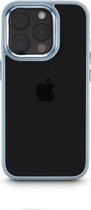 Hama Cam protect Cover - Hoesje geschikt voor iPhone 15 Pro Max - TPU - Anti-slip en flexibel - Kras- en stootbestendig - Transparant, Blauw