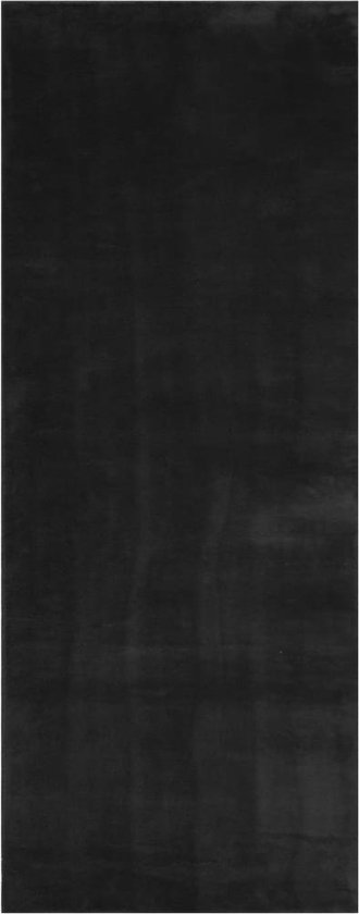 vidaXL-Vloerkleed-HUARTE-laagpolig-zacht-wasbaar-80x200-cm-zwart