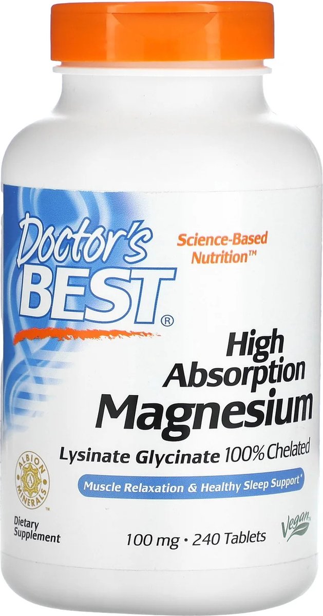 Magnesium, Hoge Opname Magnesium (240 tabs) - Doctor's Best