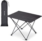 Inklapbaar campingtafeltje van aluminium - Opvouwbare tafel inclusief draagtas - Picknicktafel - Zwart - Lichtgewicht - Draagbaar camping table