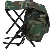 Opvouwbare Campingstoel Kruk met Tas - Camouflage Draagbare Campingkruk - Ultralichte Visrugzak Klapstoel - Strandstoel Klapkruk 34 x 29 x 29 cm pop up stool
