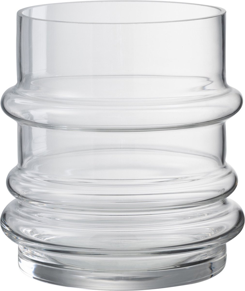 J-Line vaas Band - glas - transparant - small - Ø 15 cm