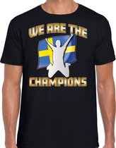 Bellatio Decorations Verkleed shirt voor heren - Zweden - zwart - voetbal supporter - themafeest XXL