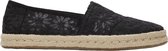 Toms Alpargata Rope 2.0 Zwart Bloemmotief Kant Espadrille