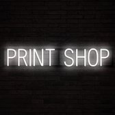 PRINT SHOP - Lichtreclame Neon LED bord verlicht | SpellBrite | 88 x 16 cm | 6 Dimstanden & 8 Lichtanimaties | Reclamebord neon verlichting