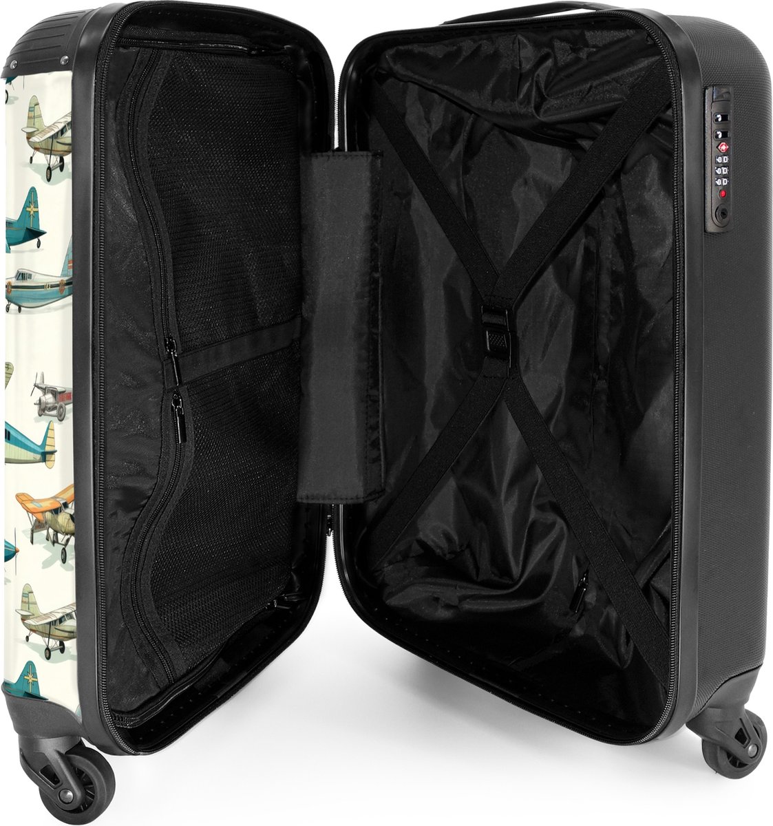 NoBoringSuitcases.com - Kinderkoffer - Past binnen 55x40x20 cm en 55x35x25 cm - Kleine handbagage kinderkoffertjes - Reisbagage & Reisaccessoires - Trolley op wieltjes - Reiskoffer met wielen - Rolkoffer - Kindertrolley jongen - Koffer kinderen – foto 4