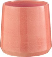 J-Line bloempot Rond - keramiek - roze - medium - 2 stuks