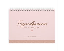 Fyllbooks - Tegoedbonnen Boekje Voor de Liefste Mama - 10 Tegoedbonnen - 3 Zelf Invullen - Invulboekje - Tegoedbon Cadeau Mama - Moederdag - Roze
