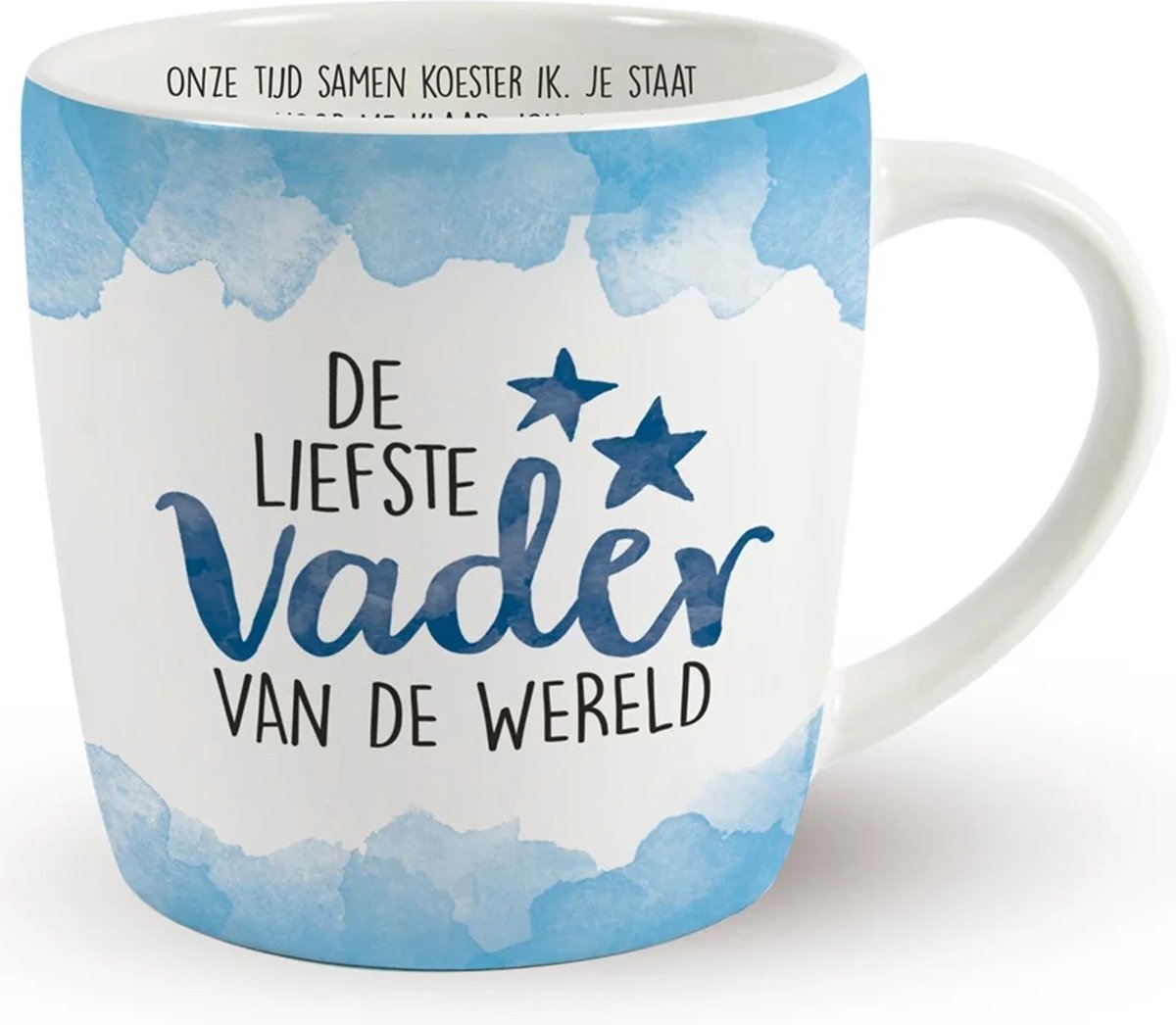 Miko Cadeau koffie/thee mok vader - wit/blauw - lieve papa - porselein - Vaderdag