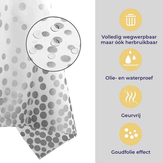 Tafelkleed anti-vlek witte kerst met zilveren sneeuwvlok | Franse