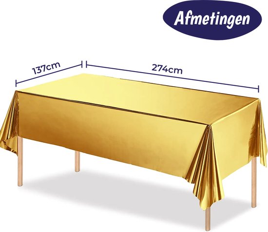 Tafelkleed Plastic - Metallic Goud
