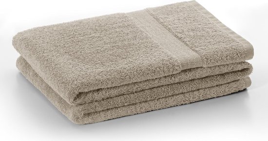 Handdoek, badhanddoek, katoen, 525 g/m2, absorberend, verschillende sets, beige, 70x140 cm