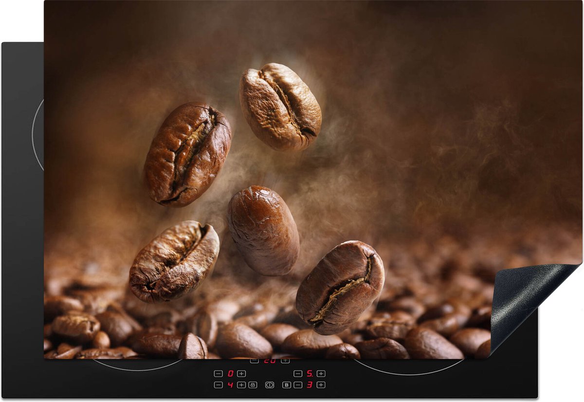 KitchenYeah® Inductie beschermer 77x51 cm - Koffiebonen - Koffie - Bruin - Kookplaataccessoires - Afdekplaat voor kookplaat - Inductiebeschermer - Inductiemat - Inductieplaat mat - Keuken decoratie