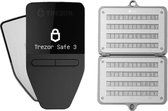 Trezor Safe 3 + Ellipal Seed Phrase Steel - Bundel - Crypto hardware wallets - Stellar Silver