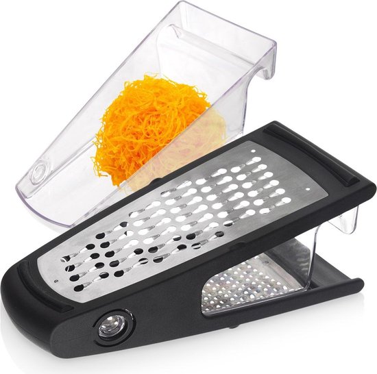 Râpe de cuisine en acier inoxydable avec récipient 24 cm - Raps - Râpe à main - Râpe à fromage