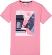 Garcia T-shirt T Shirt Met Print Q41002 9786 Vibrant Pink Mannen Maat - L