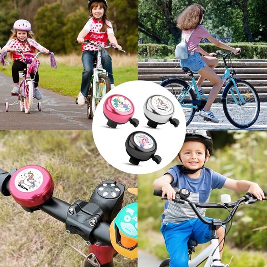 Sonnette De Vélo Pour Enfants - Klaxon Fort Et Clair - Avec Designs Fun - Facile à Installer