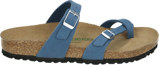 Birkenstock MAYARI VEGAN BLUE - Dames slippers - Kleur: Blauw - Maat: 39