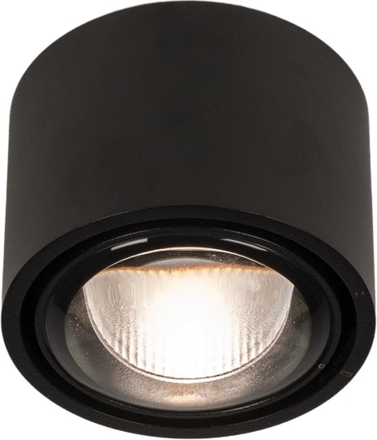 Lumidora Plafondlamp 74934 - Plafonniere - CONVEX - Ingebouwd LED - 10.0 Watt - 3000 Kelvin - Zwart - Metaal - Badkamerlamp - IP54 - ⌀ 9 cm