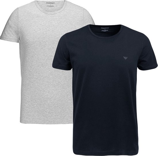 Emporio Armani T-shirt - Maat XL  - Mannen - blauw/grijs