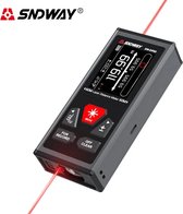 SNDWAY Dual Laser Afstandsmeter - Oplaadbaar Bilaterale Laser Afstandsmeter - 200m 120m Digitale Meetlint - Hoekmeting Gereedschap - SW-DR60