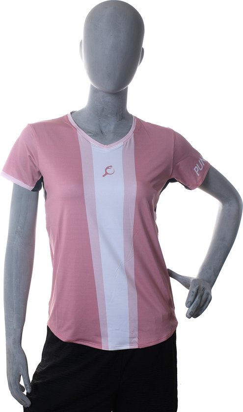 PUNTAZO Padel T-shirt Dames Sportshirt EXTRA LARGE roos Korte mouw