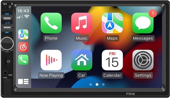 Foto: Autoradio 7 inch touchscreen apple carplay android auto 2 din universeel bluetooth usb